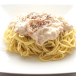 Espaguetis con jamón