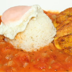 Arroz a la cubana con plátano
