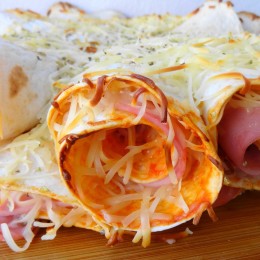 Fajitas de jamón y queso