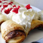 Hojaldre con Nutella y chocolate al horno